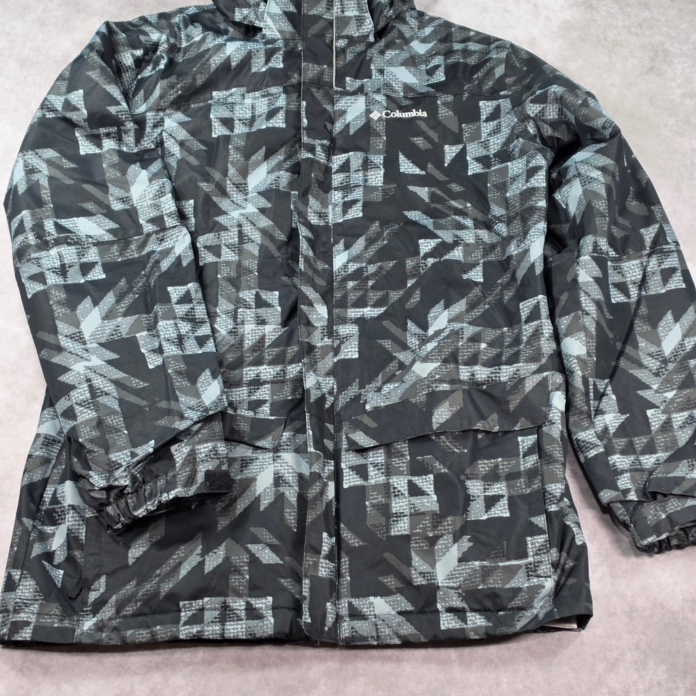 Columbia Interchange Jacket Kids XL Grey Black 3-in-1 Omni-Heat Fleece Liner